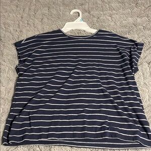 Banana Republic Navy and White striped top